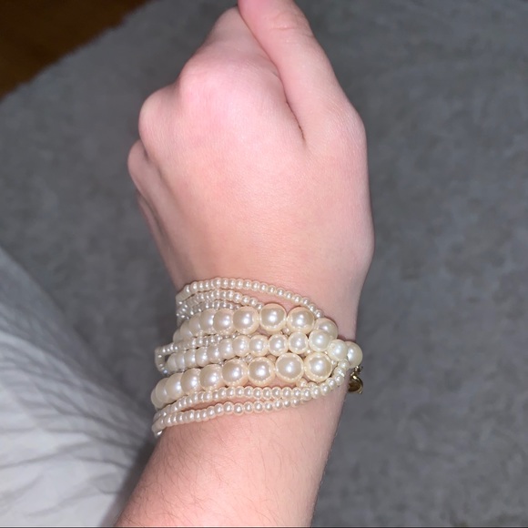 Vintage faux pearl bracelet - Picture 2 of 3